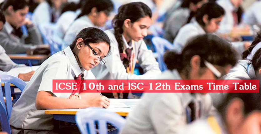 CISCE Exam Date Sheet 2019